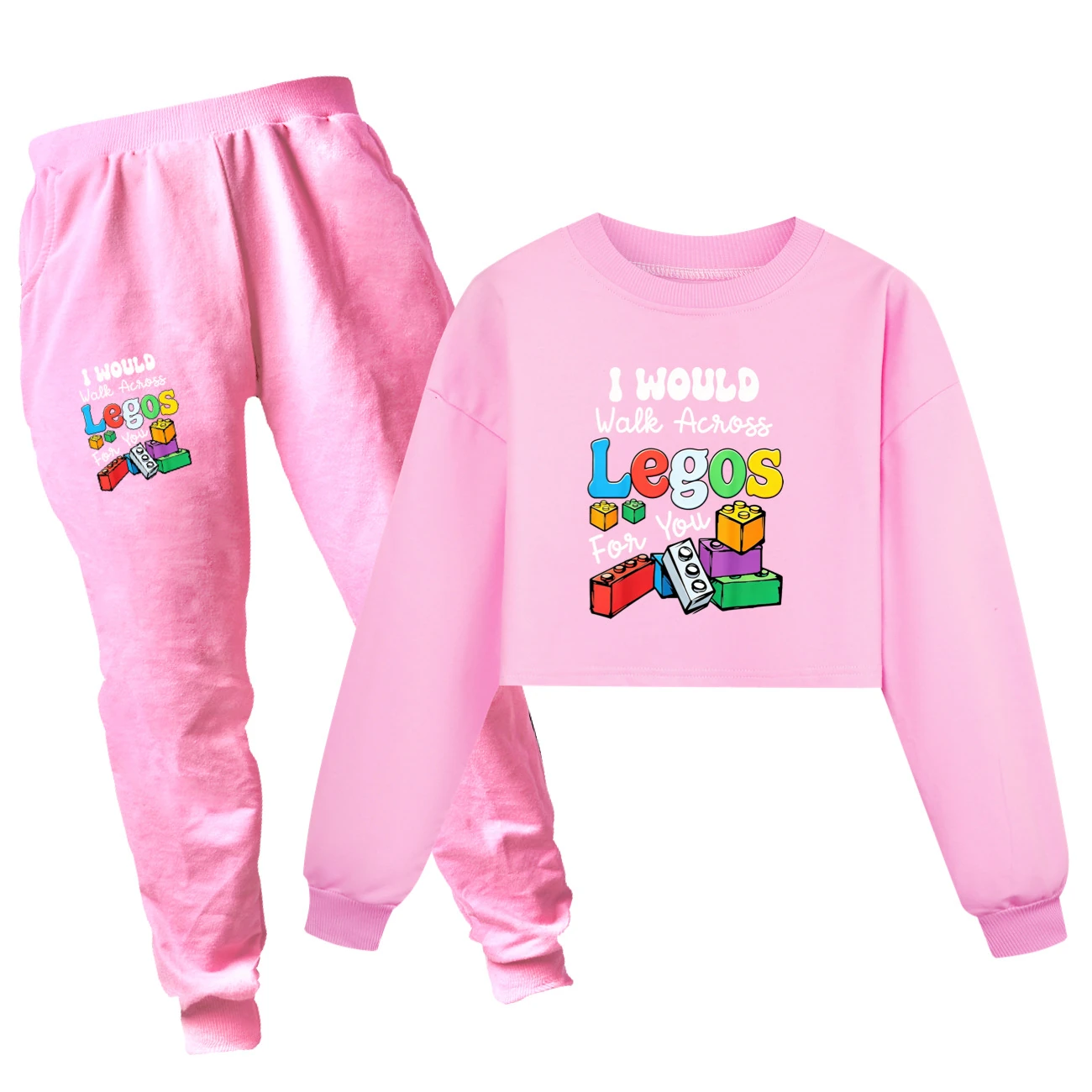 Cropped Sweatshirt Play Set — 5817 Edition, Style 10 · Set · Pink