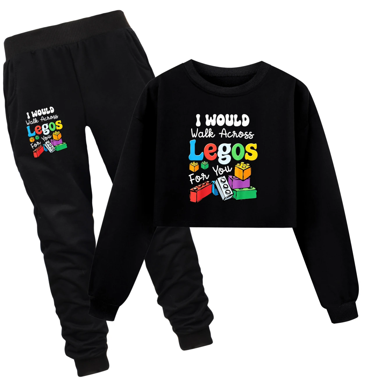 Cropped Sweatshirt Play Set — 5817 Edition, Style 11 · Set · Black