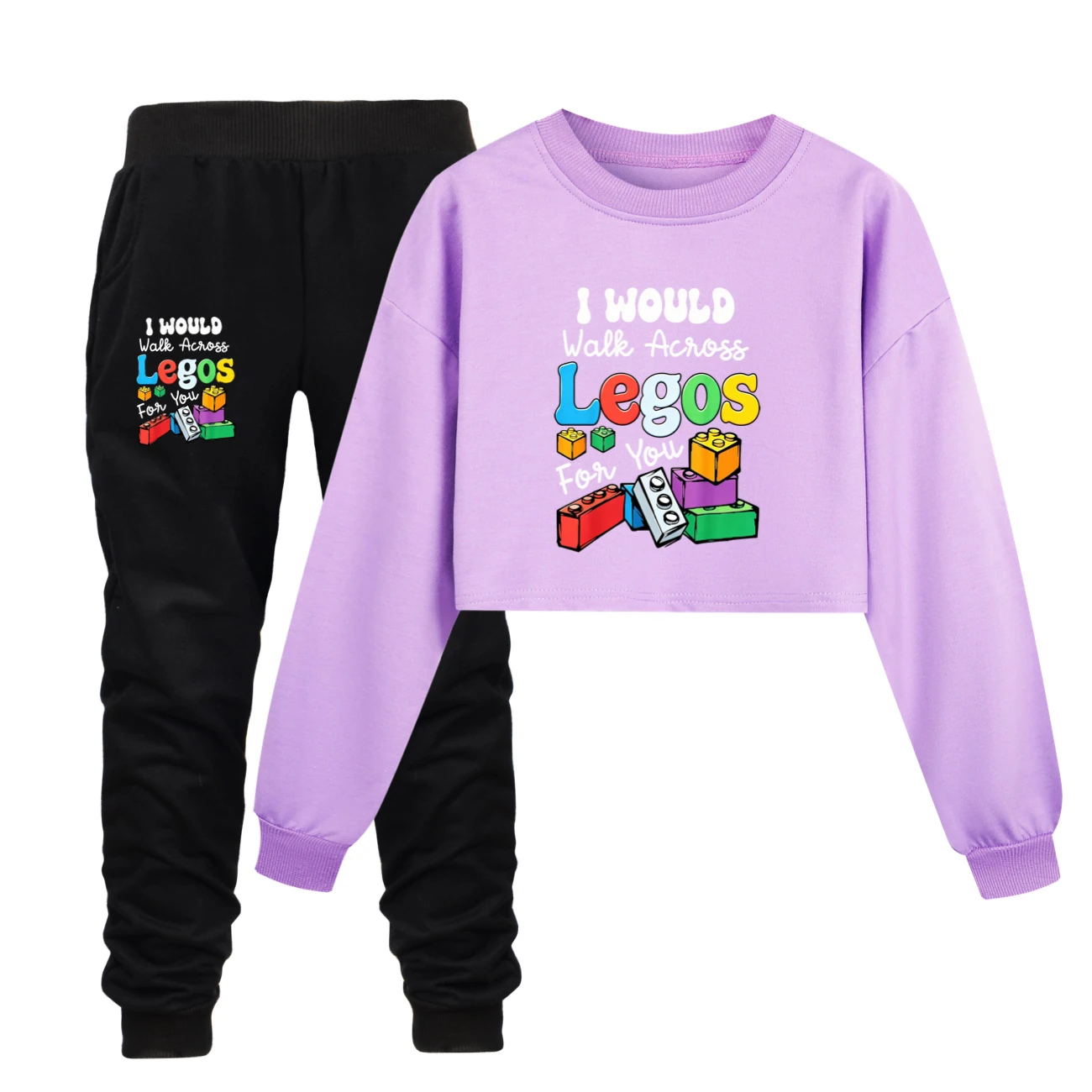 Cropped Sweatshirt Play Set — 5817 Edition, Style 12 · Set · Purple