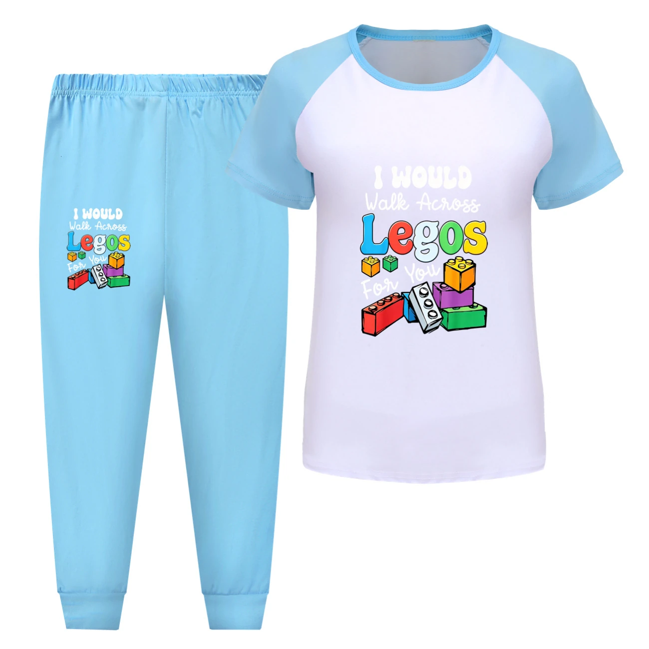 Tee & Shorts Active Set — 5817 Edition, Style 11 · Pants · Light Blue