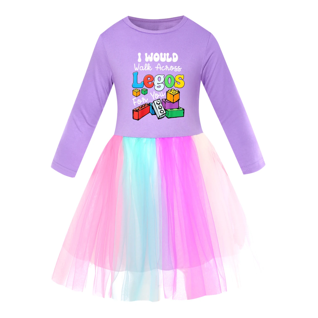 Rainbow Tulle Twirl Dress — 5817 Edition, Style 01 · Long Tulle · Purple