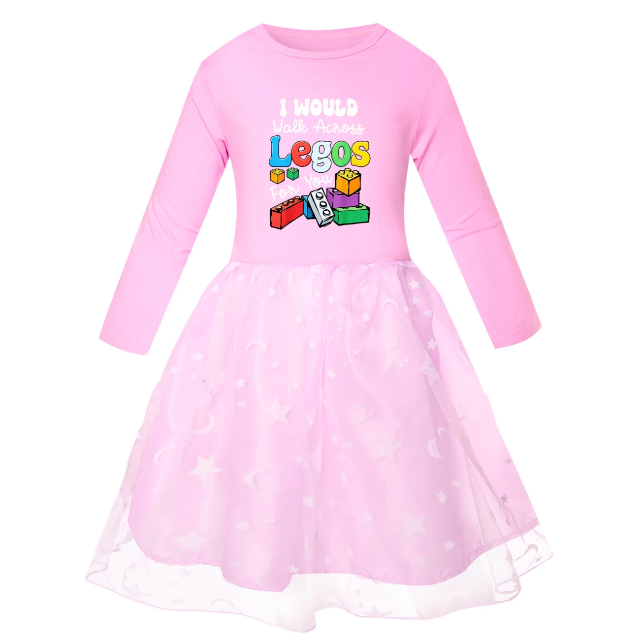 Rainbow Tulle Twirl Dress — 5817 Edition, Style 04 · Star Tulle · Pink