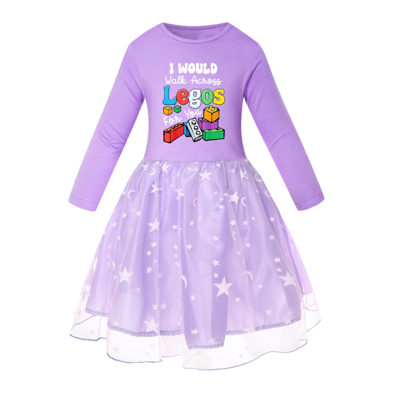 Rainbow Tulle Twirl Dress — 5817 Edition, Style 06 · Star Tulle · Purple