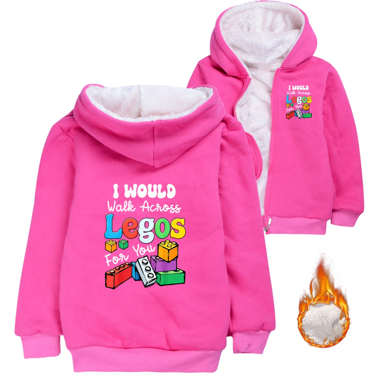Warm-Lined Graphic Hoodie — 5817 Edition, Style 01 · Padded · Rose