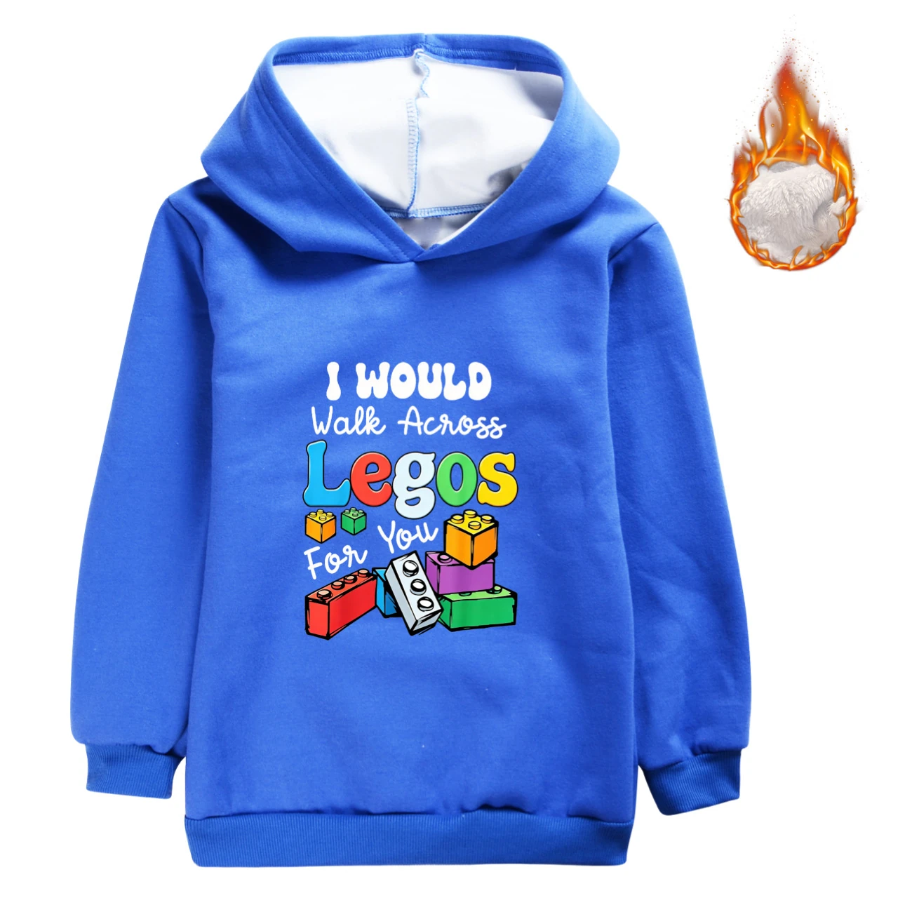 Warm-Lined Graphic Hoodie — 5817 Edition, Style 09 · Deep Blue