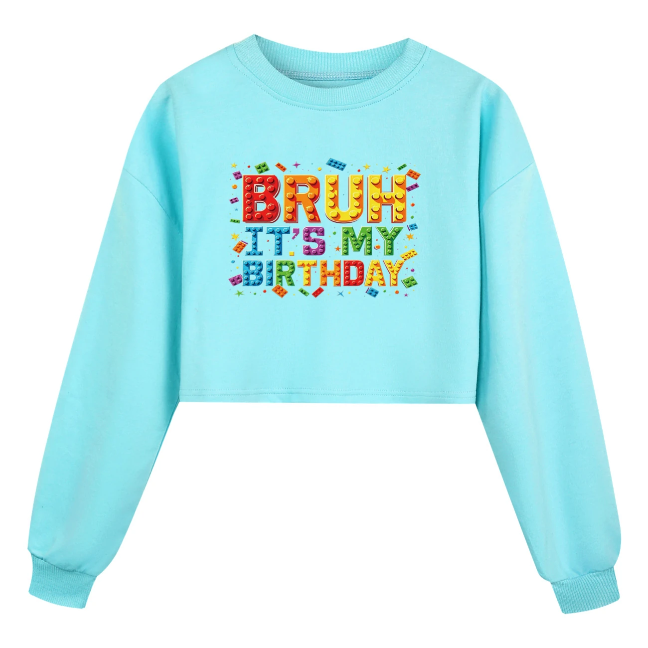 Cropped Sweatshirt Play Set — 5818 Edition, Style 02 · Sky Blue