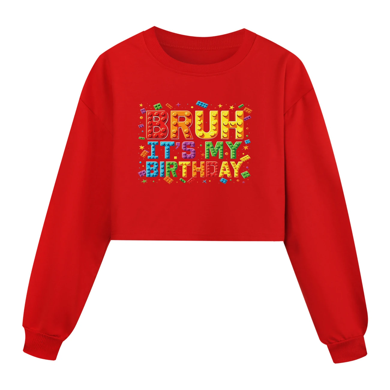 Cropped Sweatshirt Play Set — 5818 Edition, Style 03 · Red