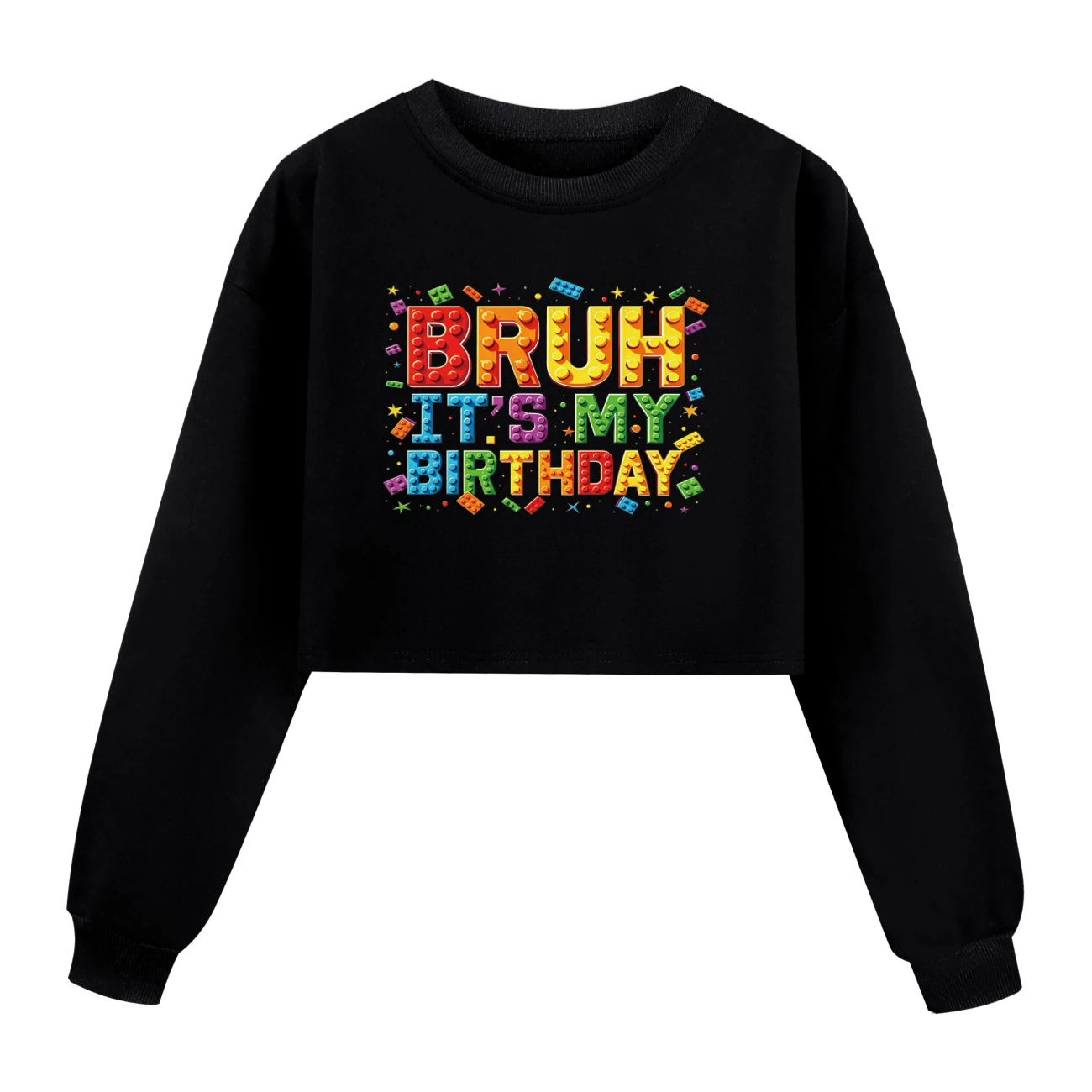 Cropped Sweatshirt Play Set — 5818 Edition, Style 04 · Black