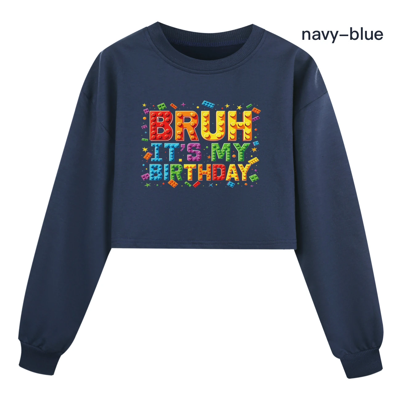 Cropped Sweatshirt Play Set — 5818 Edition, Style 06 · Navy