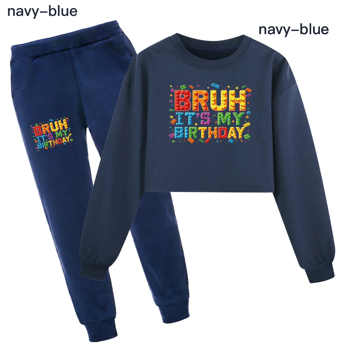 Cropped Sweatshirt Play Set — 5818 Edition, Style 08 · Set · Royal Blue
