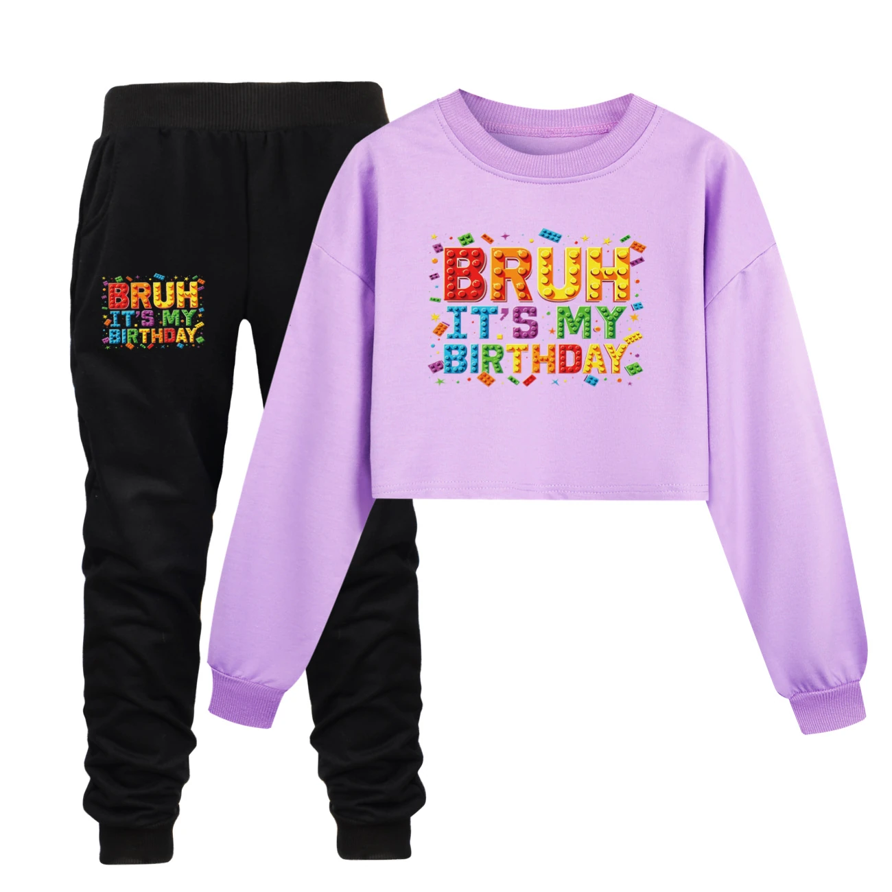 Cropped Sweatshirt Play Set — 5818 Edition, Style 12 · Set · Purple