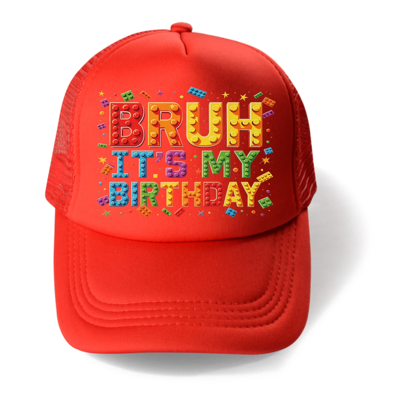 Kids’ Multi-Style Cap Collection — 5818 Edition, Style 05 · Red