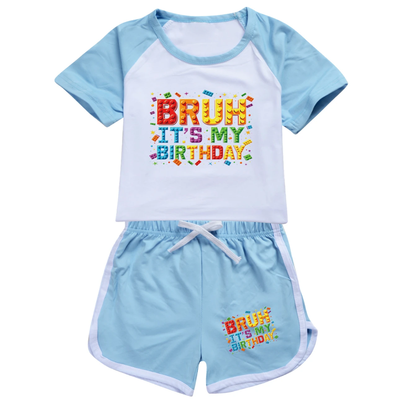 Tee & Shorts Active Set — 5818 Edition, Style 04 · Set · Light Blue