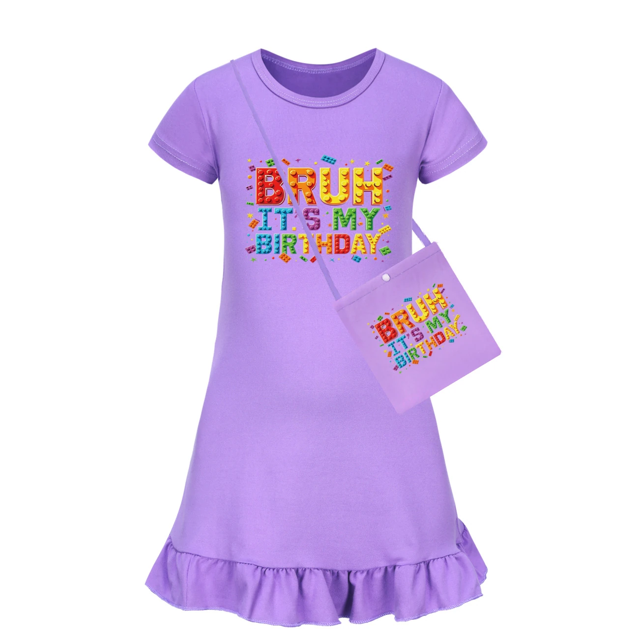 Ruffle-Hem Jersey Sleep Dress — 5818 Edition, clean product view