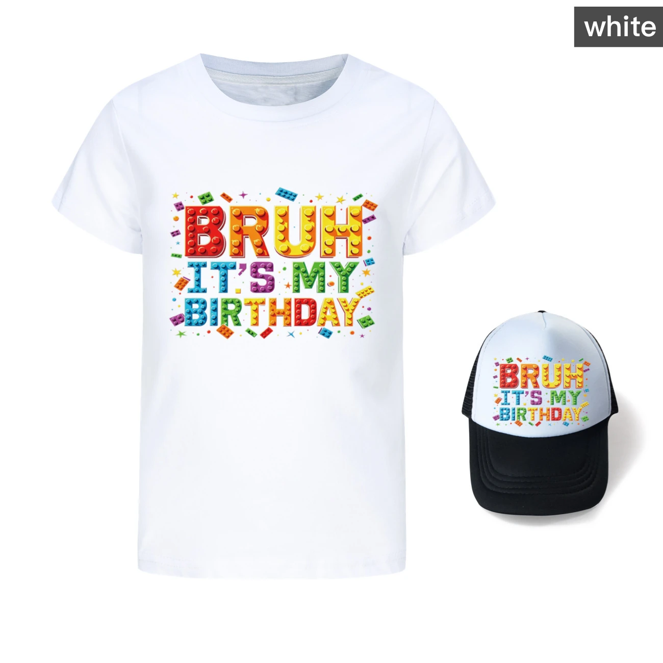Graphic Tee & Sun Hat Set — 5818 Edition, clean product view
