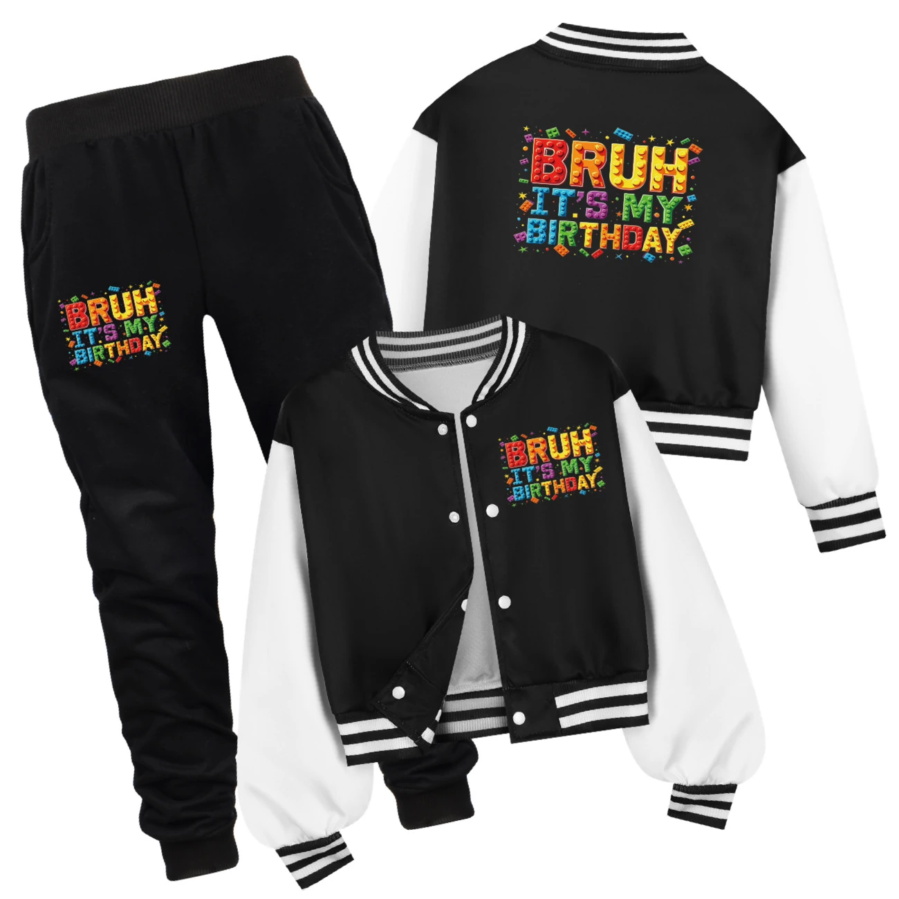 Playtime Varsity Layering Set — 5818 Edition, Style 08 · Set · Black
