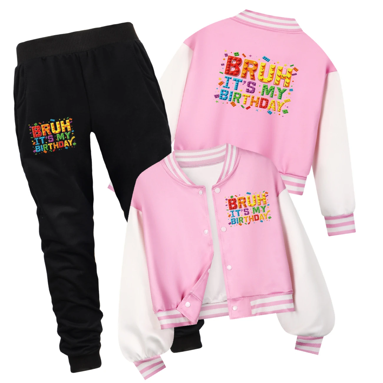 Playtime Varsity Layering Set — 5818 Edition, Style 12 · Set · Pink