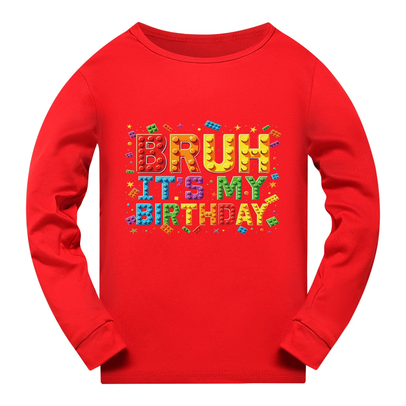 Everyday Long & Short Sleeve Tee — 5818 Edition, Style 06 · Long Sleeve · Red