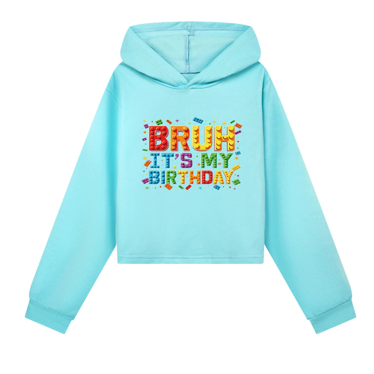 Cropped Hoodie Set — 5818 Edition, Style 04 · Sky Blue