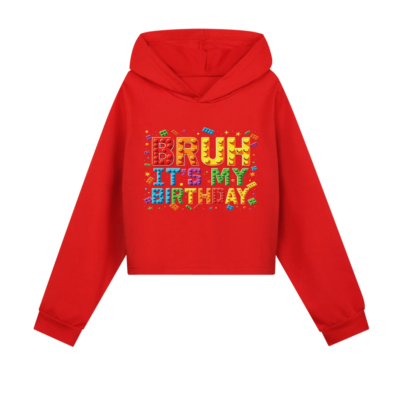 Cropped Hoodie Set — 5818 Edition, Style 05 · Red