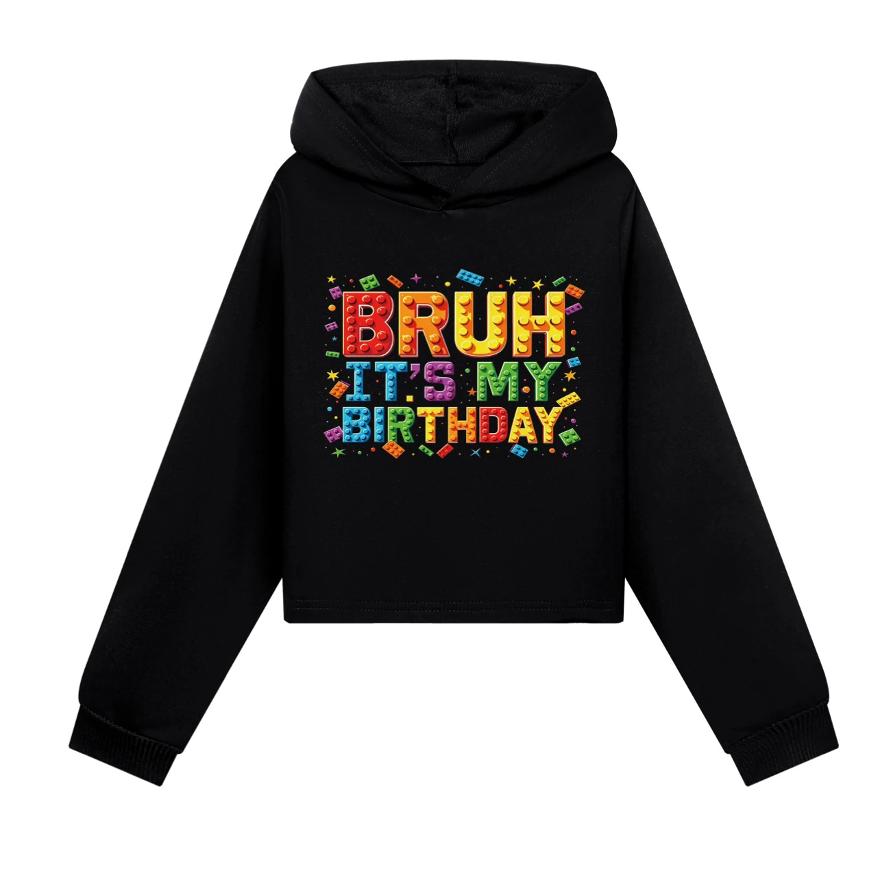 Cropped Hoodie Set — 5818 Edition, Style 06 · Black