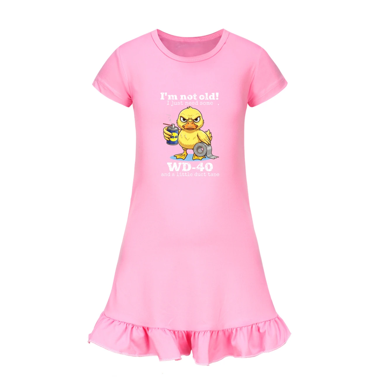 Ruffle-Hem Jersey Sleep Dress — 5820 Edition, Style 05 · Pink