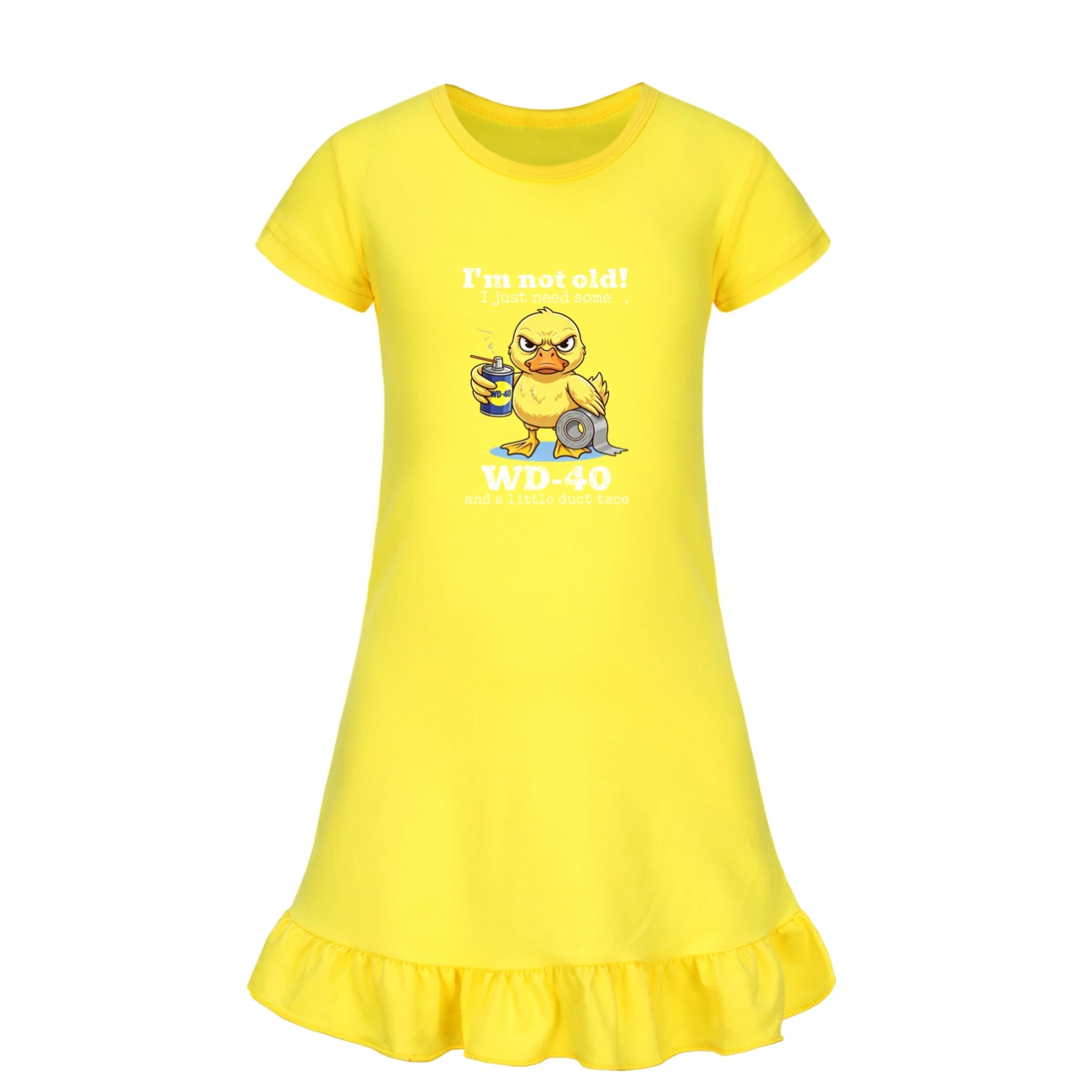 Ruffle-Hem Jersey Sleep Dress — 5820 Edition, Style 06 · Yellow