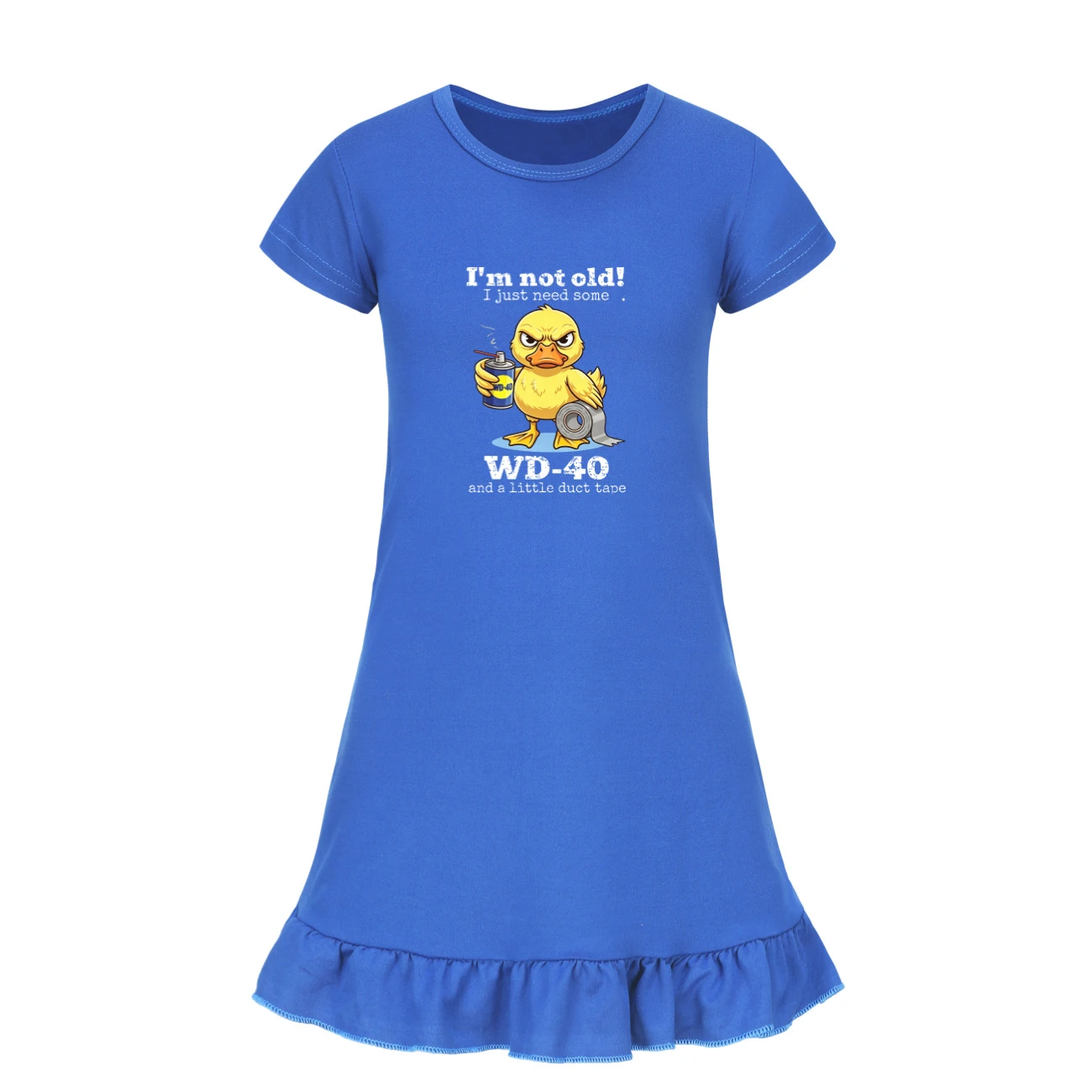 Ruffle-Hem Jersey Sleep Dress — 5820 Edition, Style 11 · Deep Blue