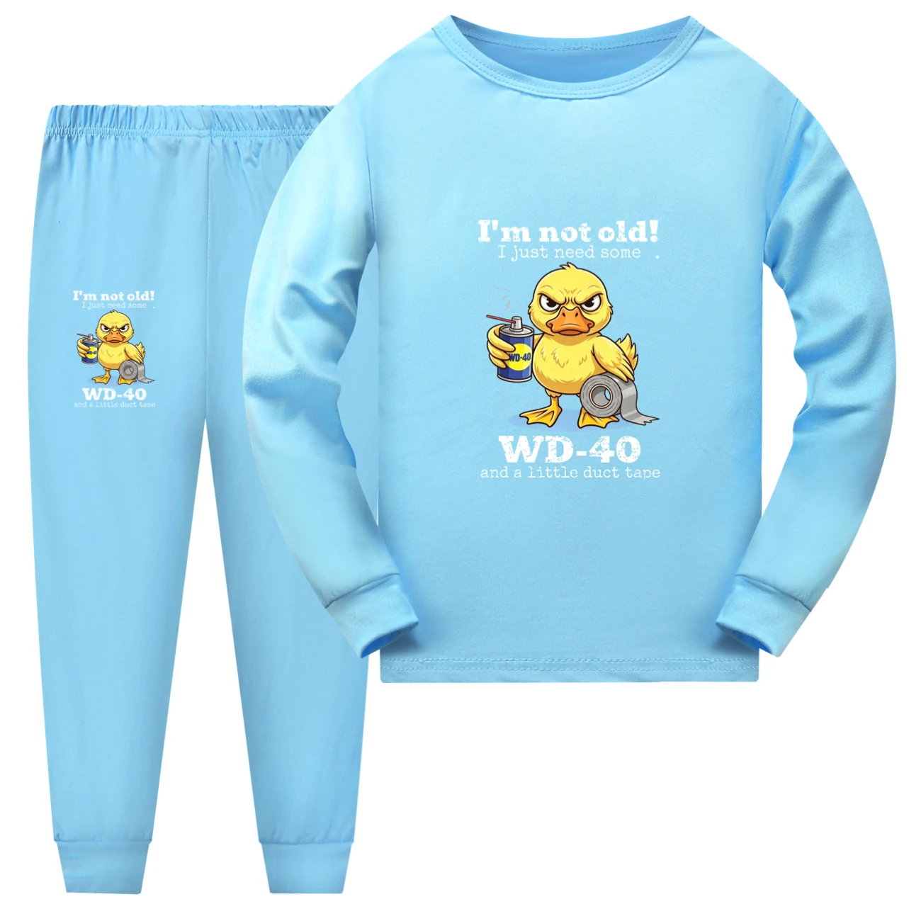 Family Lounge Set — 5820 Edition, Style 10 · Long Sleeve · Light Blue