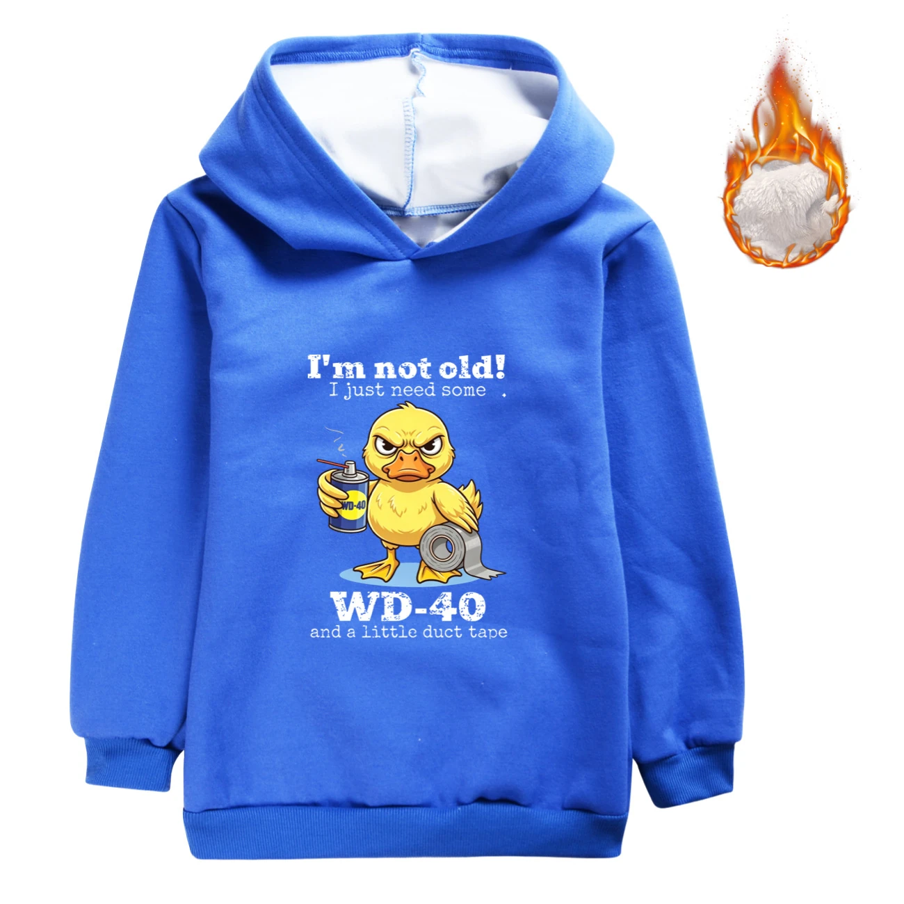 Warm-Lined Graphic Hoodie — 5820 Edition, Style 09 · Deep Blue