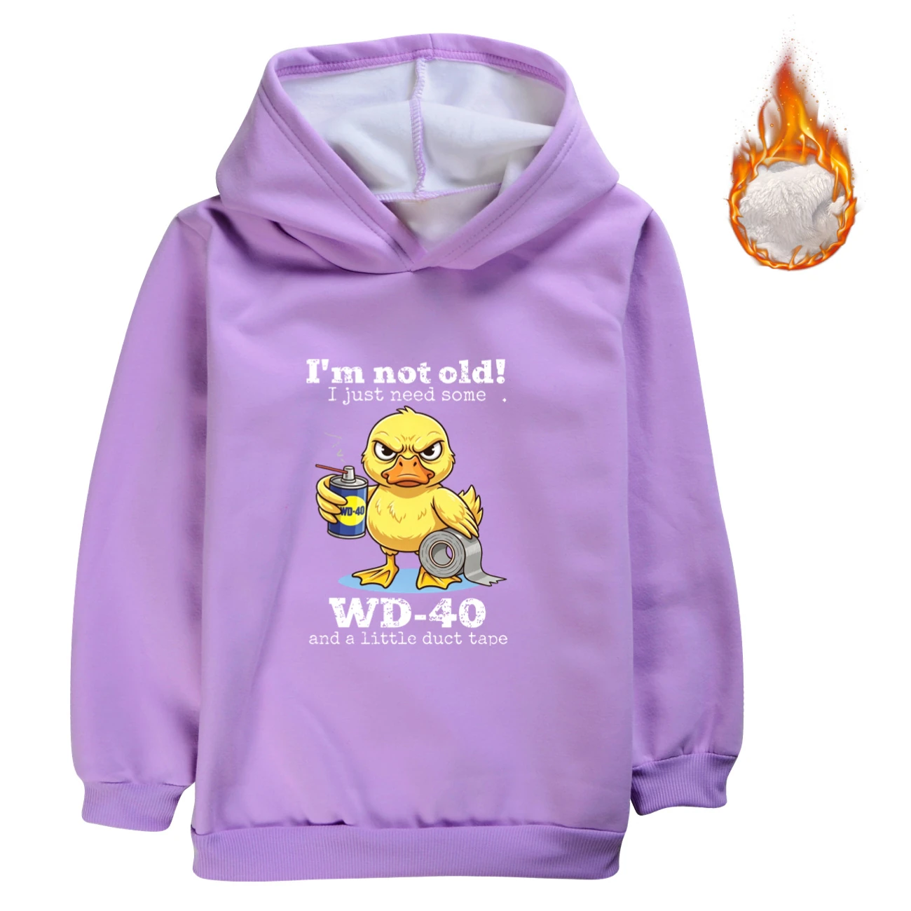 Warm-Lined Graphic Hoodie — 5820 Edition, Style 10 · Purple