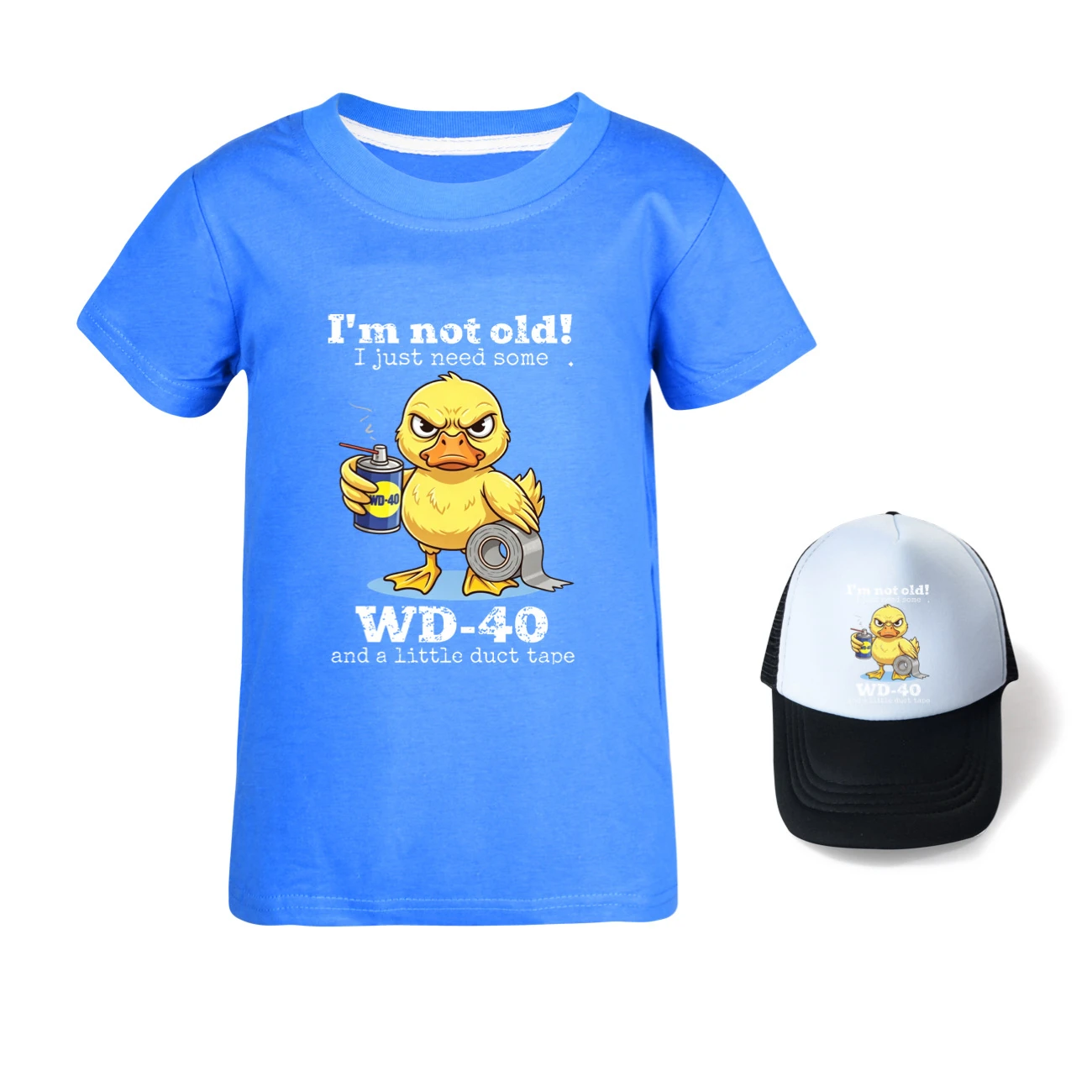 Graphic Tee & Sun Hat Set — 5820 Edition, Style 10 · Deep Blue