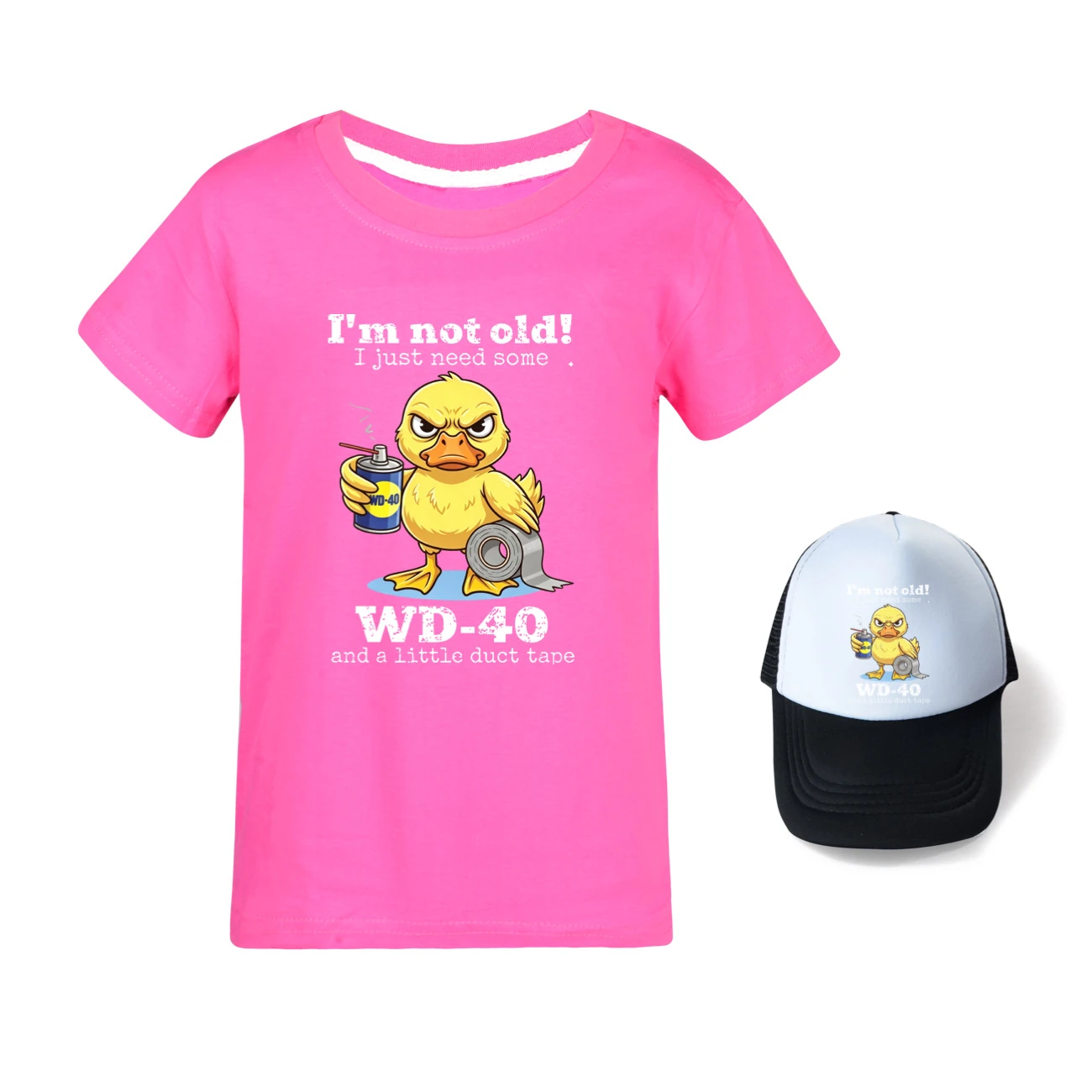 Graphic Tee & Sun Hat Set — 5820 Edition, Style 12 · Rose