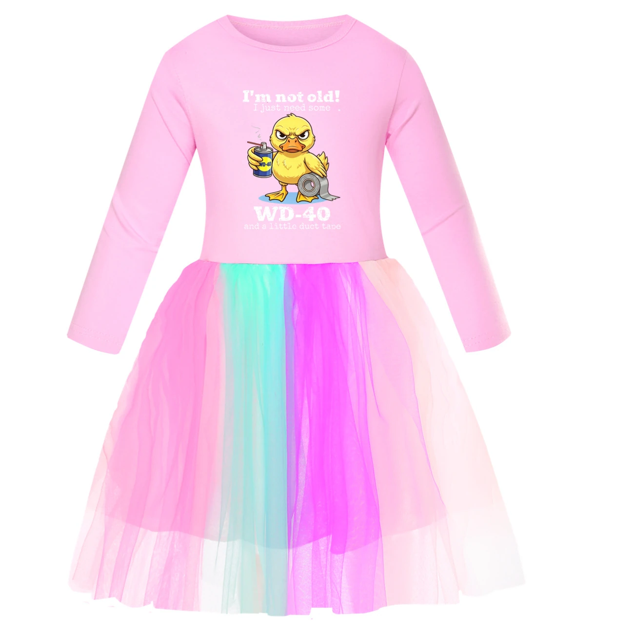 Rainbow Tulle Twirl Dress — 5820 Edition, Style 03 · Long Tulle · Pink