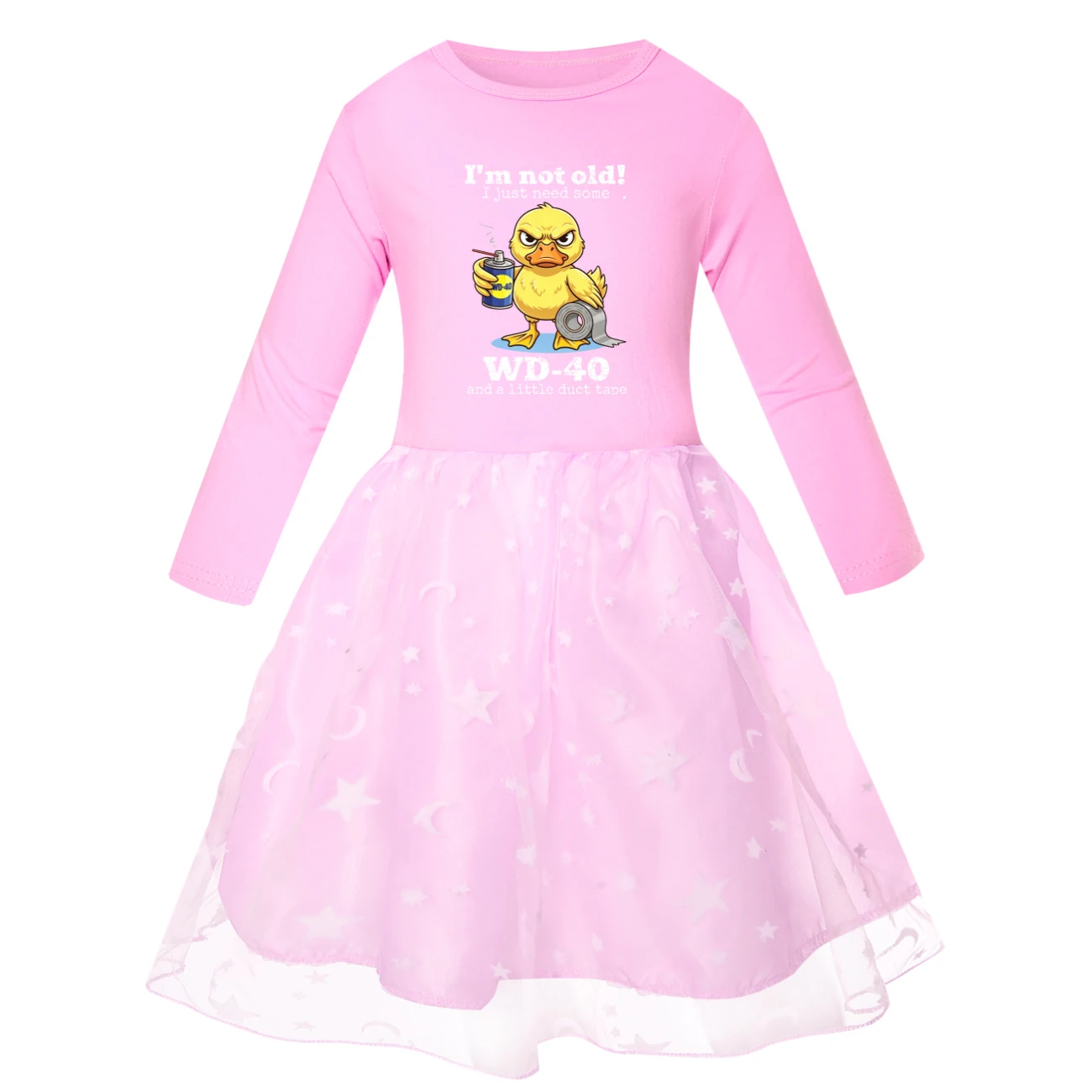 Rainbow Tulle Twirl Dress — 5820 Edition, Style 04 · Star Tulle · Pink