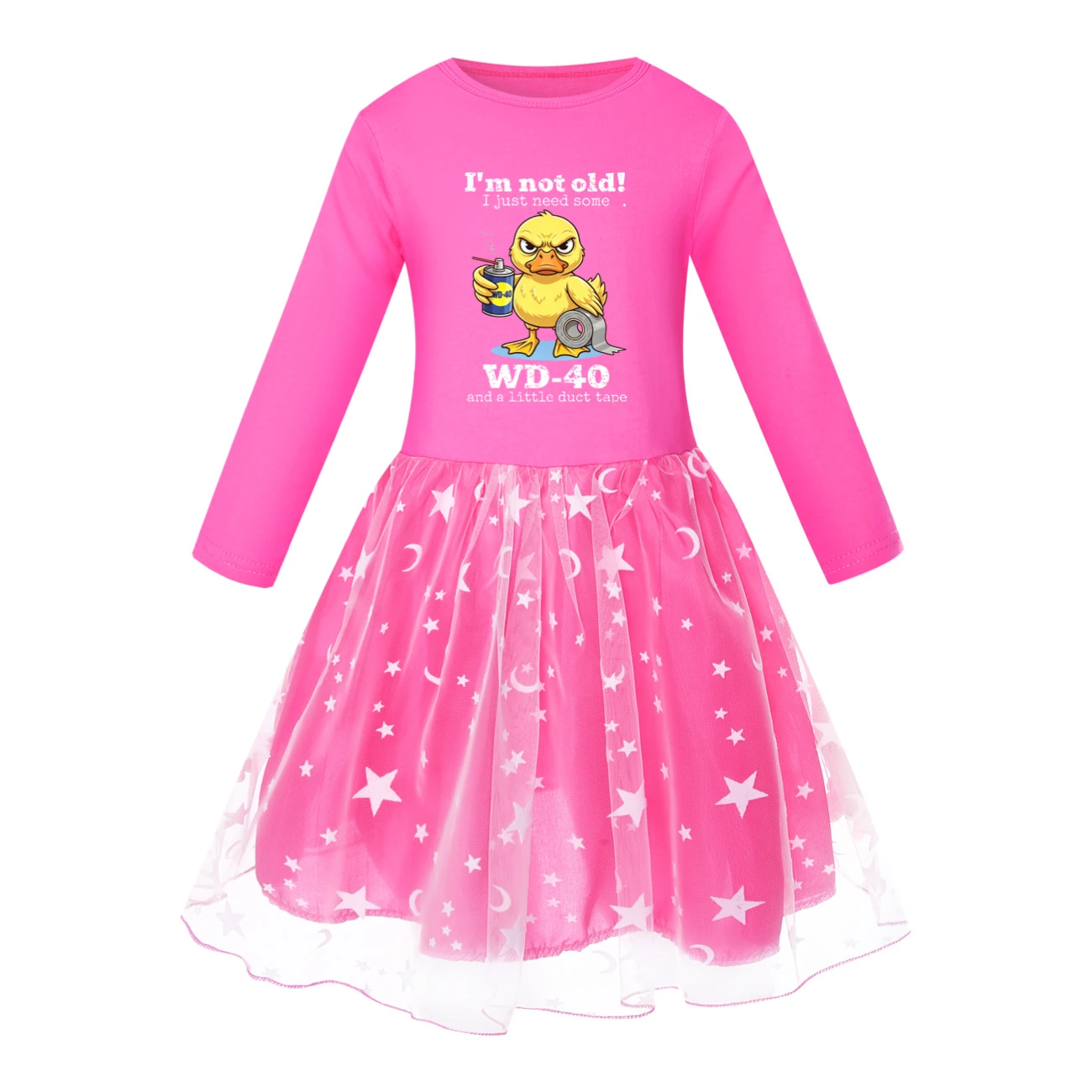 Rainbow Tulle Twirl Dress — 5820 Edition, Style 05 · Star Tulle · Rose