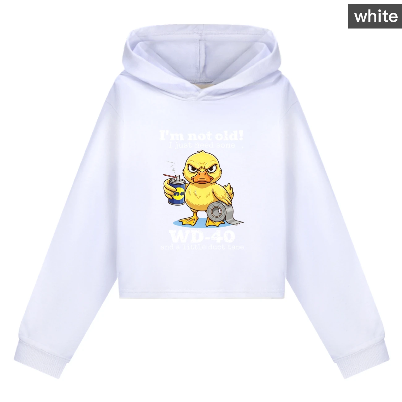 Cropped Hoodie Set — 5820 Edition, Style 02 · White