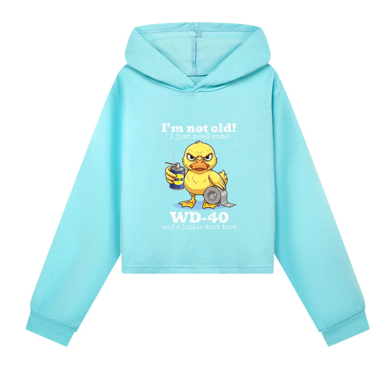 Cropped Hoodie Set — 5820 Edition, Style 04 · Sky Blue
