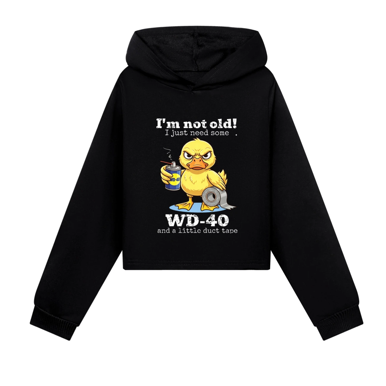 Cropped Hoodie Set — 5820 Edition, Style 06 · Black