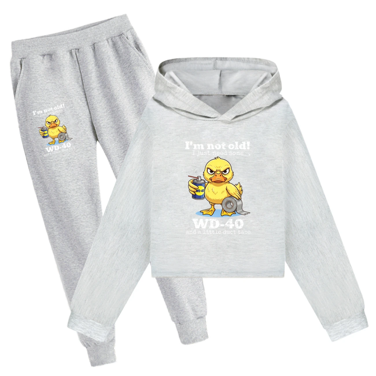 Cropped Hoodie Set — 5820 Edition, Style 11 · Set · Grey