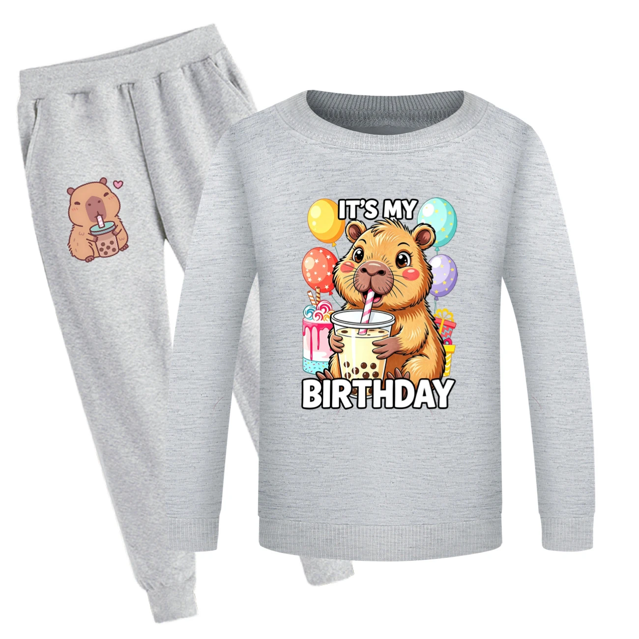 Crewneck Sweatshirt Set — 5821 Edition, Style 02 · Set · Grey