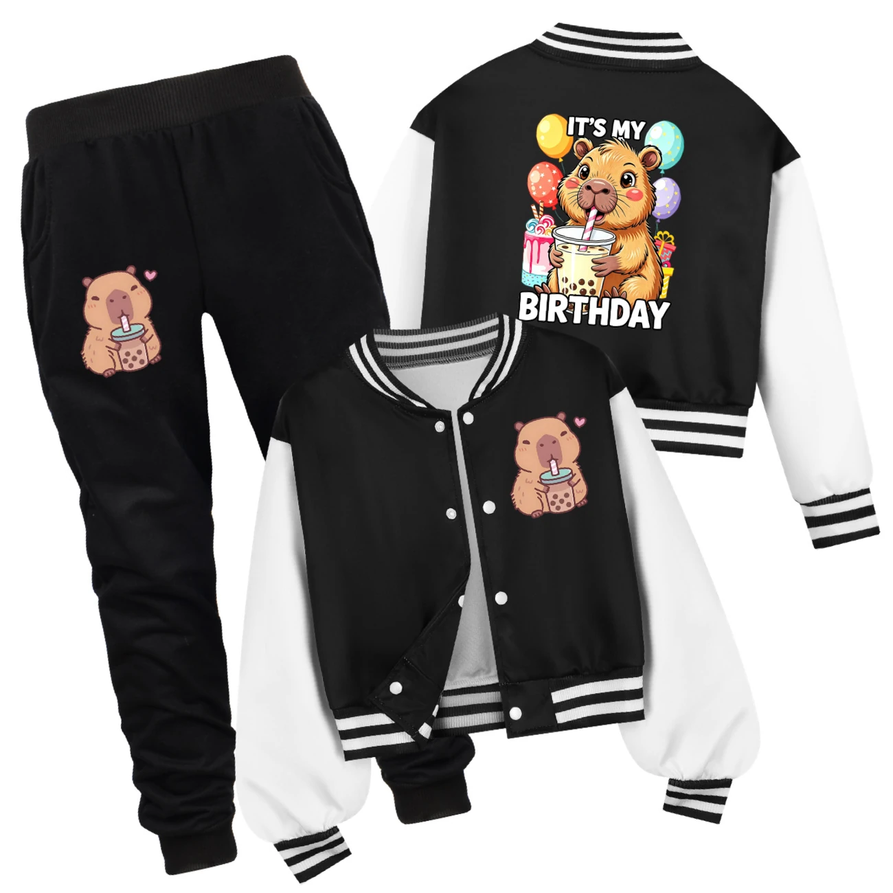 Playtime Varsity Layering Set — 5821 Edition, Style 08 · Set · Black