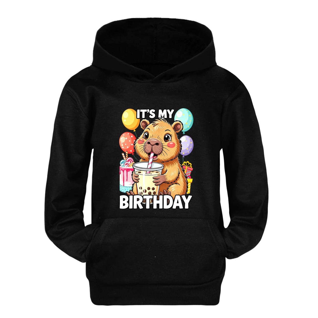 Pouch-Pocket Hoodie Set — 5821 Edition, Style 08 · Black