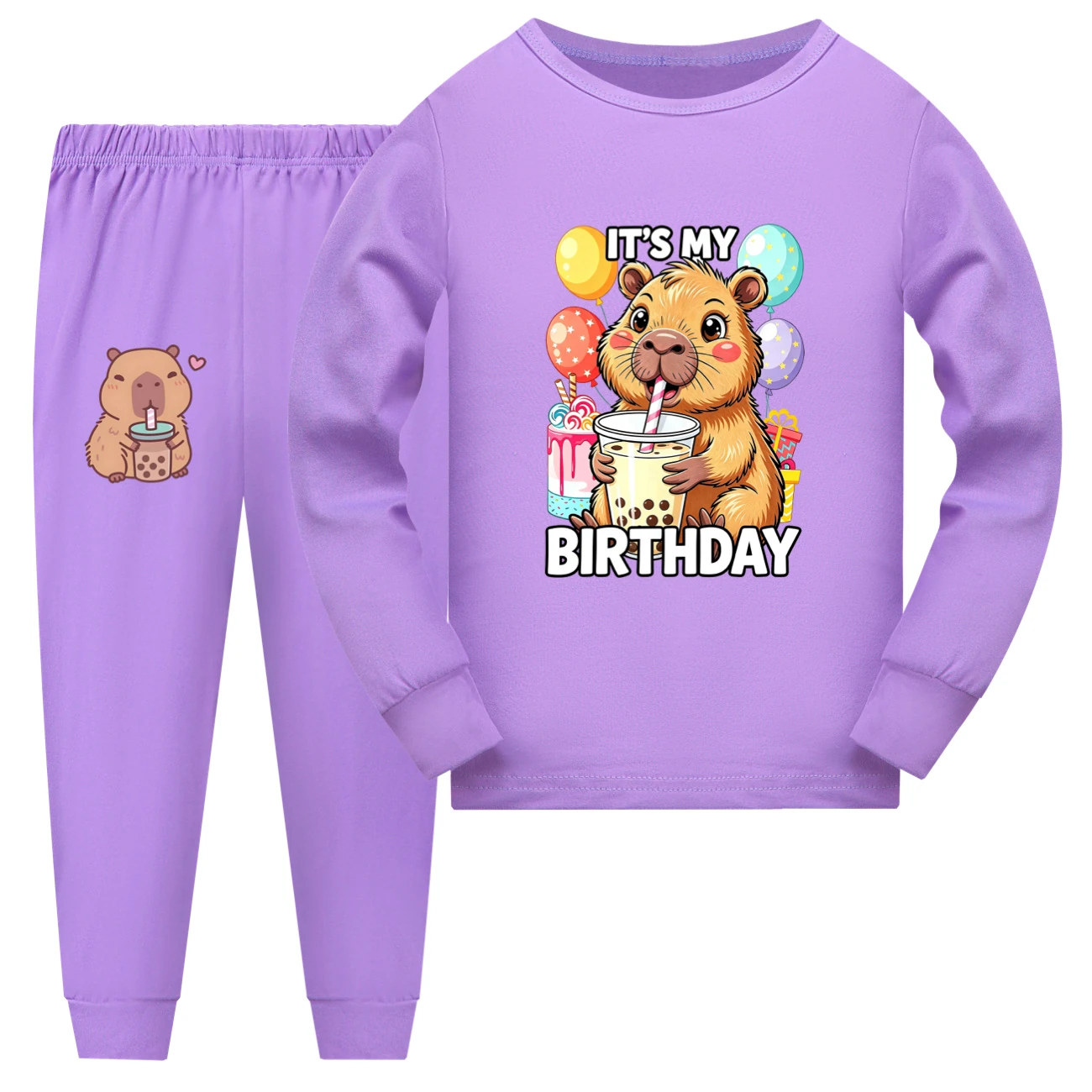 Family Lounge Set — 5821 Edition, Style 09 · Long Sleeve · Purple