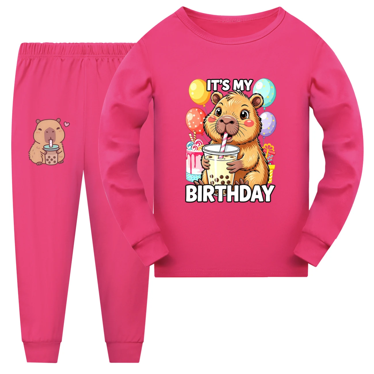 Family Lounge Set — 5821 Edition, Style 11 · Long Sleeve · Rose