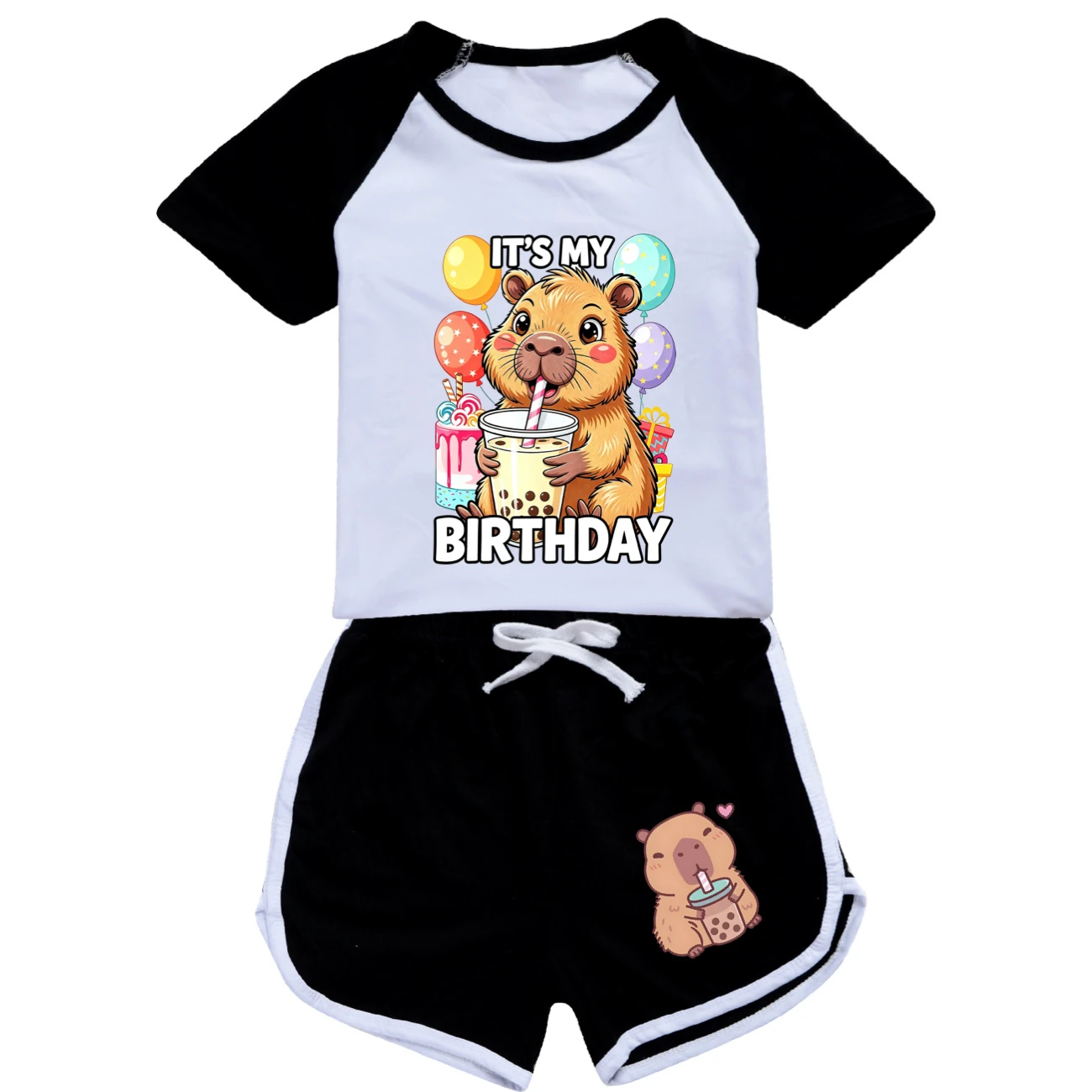Tee & Shorts Active Set — 5821 Edition, Style 02 · Set · Black