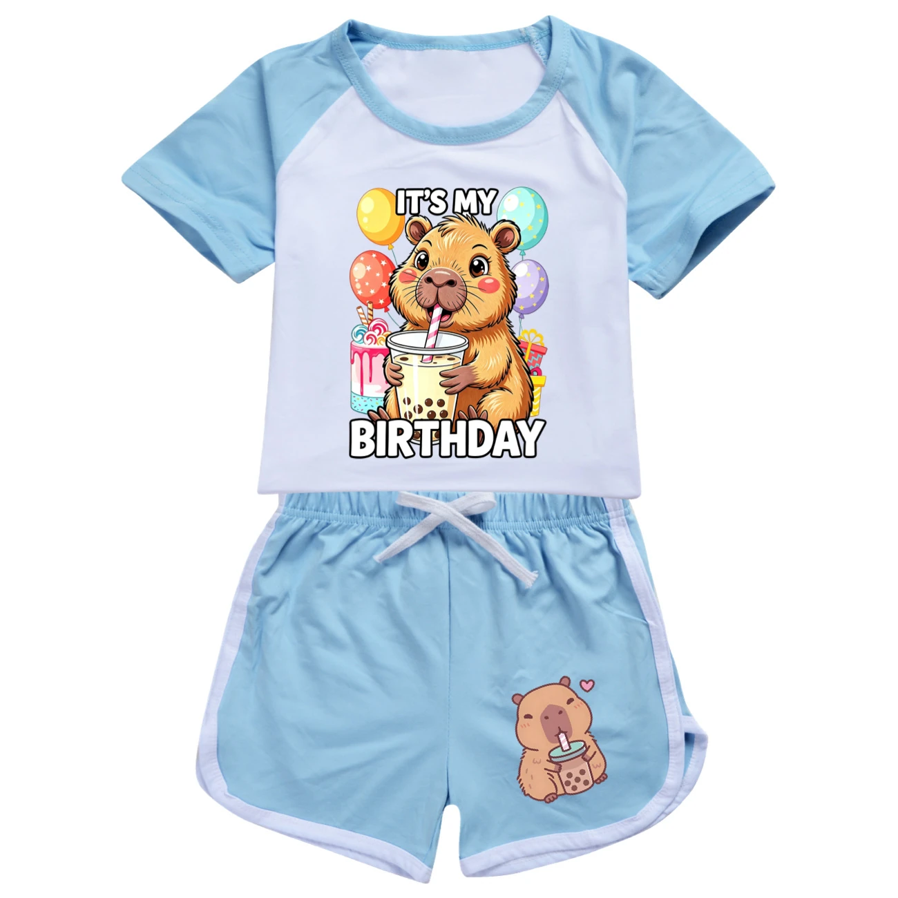 Tee & Shorts Active Set — 5821 Edition, Style 04 · Set · Light Blue