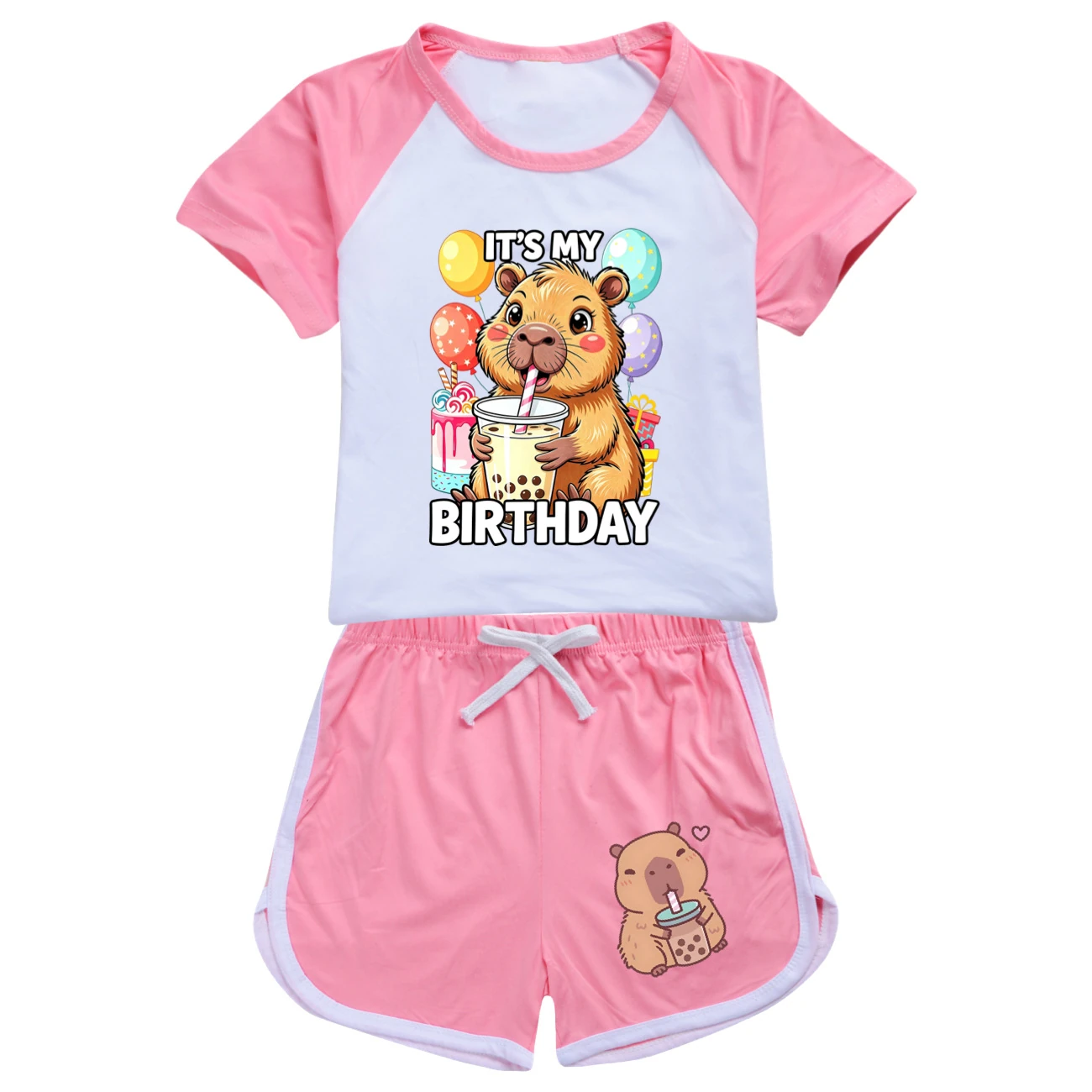 Tee & Shorts Active Set — 5821 Edition, Style 05 · Set · Pink