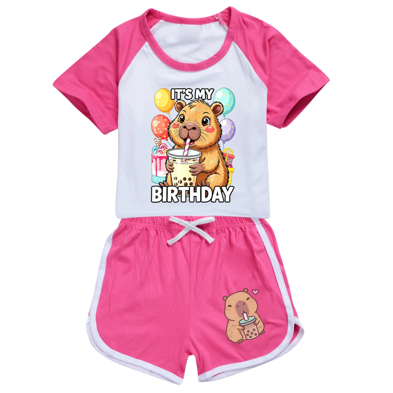 Tee & Shorts Active Set — 5821 Edition, Style 06 · Set · Rose