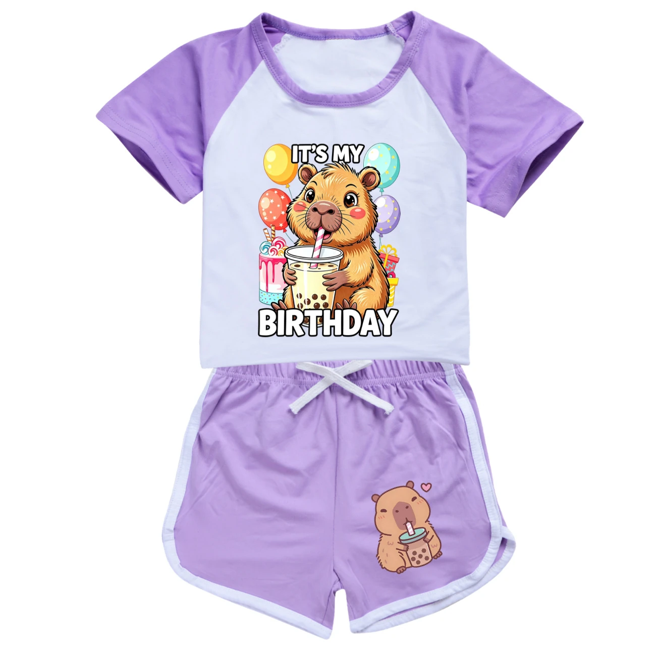 Tee & Shorts Active Set — 5821 Edition, Style 07 · Set · Purple
